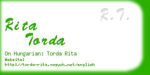 rita torda business card